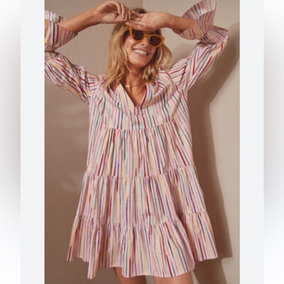 POMANDER PLACE Tuckernuck Bermuda Pink Sorbet Kenzo Dress size Large - Picture 1 of 8